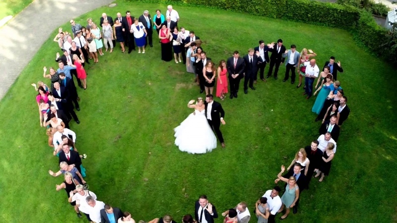 drone wedding footage